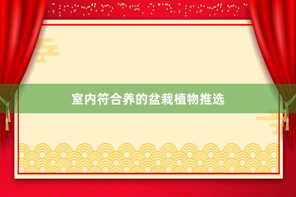 室内符合养的盆栽植物推选